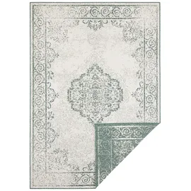 HANSE HOME NORTHRUGS In- Outdoor Teppich Cebu 120x170cm - Wendeteppich Wetterfest Orientalisches Vintage Design Läufer für Balkon Terrasse Garten Wintergarten Wohnzimmerteppich Wasserfest in Grün Creme