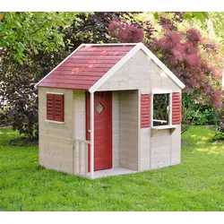 Wendi Toys Holz Spielhaus Krokodil | Natur | 155x120x168 cm