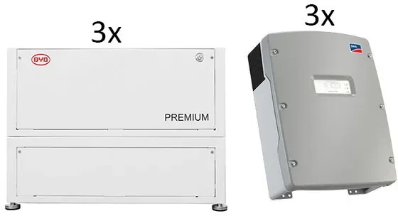 B-BOX LVL 2021 15,4 (3 Stk./46,08 kWh) + 3x SI 6.0 Low Voltage Lithium-Ionen-Batteriespeichersystem