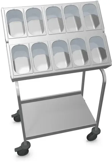B.PRO Besteck- und Tablettwagen BT 800 Kunststoffrollen ohne Serviettenspender