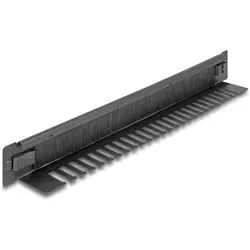 Delock Kabelabdeckung mit Bürsten - mit Kabelhalter, werkzeugfrei - Rack montier