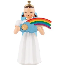 BLANK Kunsthandwerk Langrockengel mit Regenbogen, farbig - Jahresedition 2023-6,5 cm
