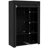 Homcom Kleiderschrank,, Schwarz, Metall, 43x162.5x103 cm, Schlafzimmer, Kleiderschränke