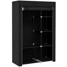 Homcom Kleiderschrank,, Schwarz, Metall, 43x162.5x103 cm, Schlafzimmer, Kleiderschränke