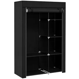 Homcom Kleiderschrank,, Schwarz, Metall, 43x162.5x103 cm, Schlafzimmer, Kleiderschränke