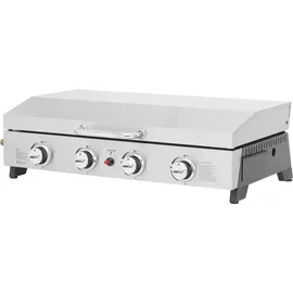 Habitat et Jardin Gas-Plancha mit 4 Brennern und Deckel 10 kW Grau
