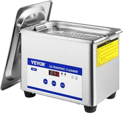 VEVOR Ultraschallreiniger 0,8 L, Ultraschall Reinigungsgerät 40 kHz, Schmuckreiniger Ultraschall 35 Watt, Digitaler Ultraschallreiniger mit LED-Anzeige, Ultraschallreinigungsgerät Brillen Ultraschall
