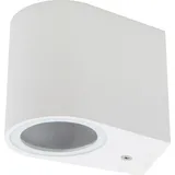 McShine Wandleuchte McShine "Oval-W", weiß, IP44, 1x GU10, Aluminium Gehäuse - Weiß