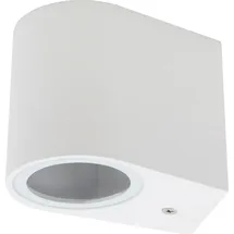 McShine Wandleuchte McShine "Oval-W", weiß, IP44, 1x GU10, Aluminium Gehäuse - Weiß