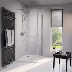 HSK Duschabtrennung Walk-In Frontelement mit Seitenteil „Atelier“ Walk in Glas Grau, H: 2000 mm