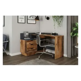 byLIVING Eckschreibtisch Belfast Eiche / Braun