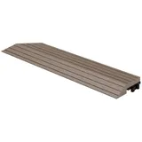ML-DESIGN Terrassendielen WPC Abschlussleiste Abdeckleiste für WPC Bodenbelag Terrassenfliesen, Randabschlussleiste links Dunkelbraun 38x2x7,5 cm Eckleiste Umrandung braun