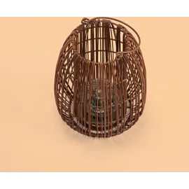 esotec Solarleuchte Rattan 23x28cm inkl. Akku braun