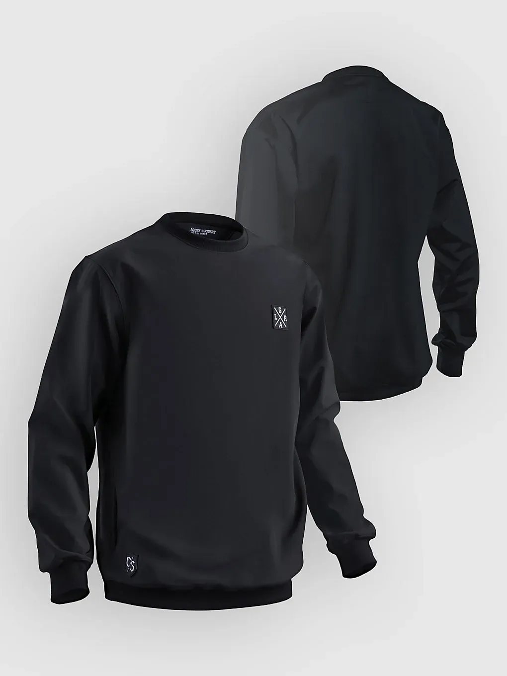 Loose Riders Crewneck Fleece Pullover black Gr. M