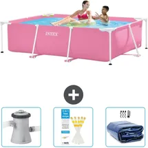 Intex Rahmenschwimmbecken rechteckig – 220x150x60 cm – Zubehör CB74 rosa No Size