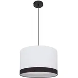 GLOBO Hängelampe weiss Metall Deckenlampe Wohnzimmer hängend Modern Hängeleuchte weiss Esstisch, schwarz, 1x E27, Dxh 38x120 cm