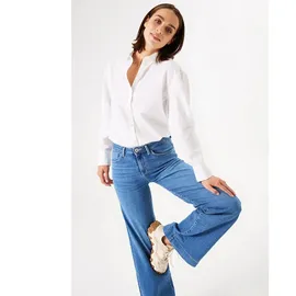 GARCIA Celia 249 Jeans in Mittelblau mit Wide Leg-W30 / L34