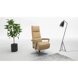 sit&more TV-Sessel Vario Comfort Kunstleder 70 x 124 x 85 cm beige mit Kopfteilverstellung