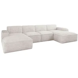 kaiser möbel Ecksofa U-Form Siena mit Stoff Velo ECRU - Beige