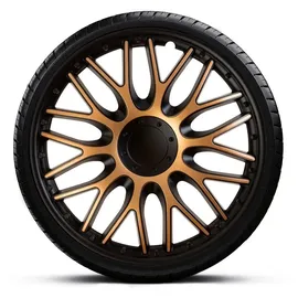 Auto-Style J-Tec 4er Set Radzierblenden Orden 15-Zoll Schwarz/Gold