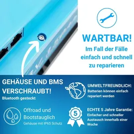 supervolt Polar LiFePO4 100Ah 12.8V mit Heizung & Bluetooth BMS