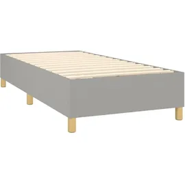 vidaXL Boxspringbett mit Matratze Hellgrau 100x200 cm Stoff - Grau