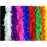 Federboa einfarbig, aus verschiedenen Farben und Federdichten wählbar, Länge ca. 1,80m, Federstola Federschal Kostüm Karneval 20er Jahre Charleston Burlesque kuschelig (grau)