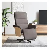 vidaXL Relaxsessel mit Fußteil Taupe Stoff
