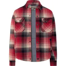 Rokker Houston Rider Motorrad Hemd Rot/Beige/Schwarz S
