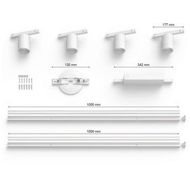 Philips Hue Perifo Basis-Set Deckenleuchte 4 Spots weiß