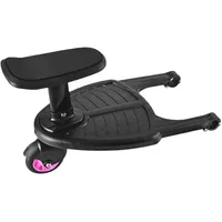 Linsition Kidd y Board, Kinderbuggy Trittbrett Kinderwagen Rollbrett mit Sitz-Stehbrett für 3-7 alte Jahre Kinder (55 Pfund), kompatibel mit Fast jedem Buggy und Kinderwagen 33x42x25CM