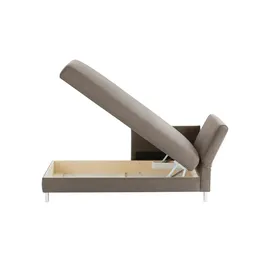 Nehl Liege Easy Flachgewebe 220 x 80 x 96 cm Grau mit Schlaffunktion