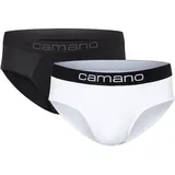 CAMANO Slip 2er Pack comfort in Schwarz - S