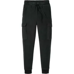 bonprix Cargohose in Fleece-Qualität Regular Fit, schwarz, 52/54 (L), Fleece