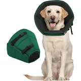 Kuoser Halskrause Hund Leckschutz Hunde Vorbeugung Biss- Leckwunden Grün L