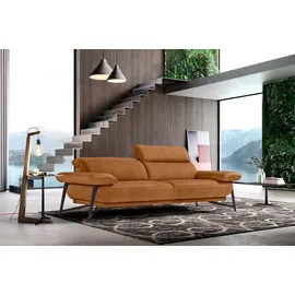 Egoitaliano 2,5-Sitzer "Anais, Designsofa mit erstklassigem Sitzkomfort, Fußfarbe schattengrau", braun (brandy), Sofas, B/H/T: 232cm x 74cm x 106cm, Luxus-Microfaser Lederoptik, Luxus-Micofaser Lederoptik (100% Polyester) ist ein neues technisches Gewebe mit einem