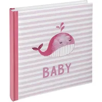 walther design Fotoalbum Baby Sam rosa 28x30,5 50 weiße Seiten Babyalbum UK183R