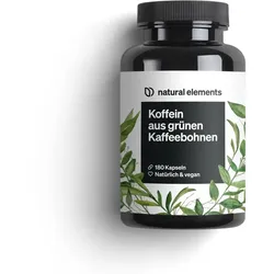 Koffein Kapseln – 200mg natürliches Koffein/Kapsel – 180 Kapseln – natürliche Alternative zu Koffein Tabletten – vegan, hochdosiert – in Deutschland produziert & laborgeprüft 180 St