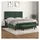 vidaXL Boxspringbett 180 x 200 cm Dunkelgrün