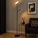 Deckenfluter 20W 178 cm schwarz