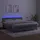 vidaXL Boxspringbett mit Matratze & LED Hellgrau 160x200 cm Samt
