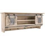 Massivmoebel24 Wandgarderobe Mango 115 x 30 x 45 cm Beige