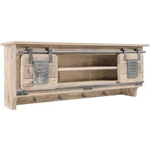 Massivmoebel24 Wandgarderobe Mango 115 x 30 x 45 cm Beige