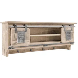 Massivmoebel24 Wandgarderobe Mango 115 x 30 x 45 cm Beige