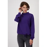 Monari Sweatshirt mit 3-D-Druck Dark Purple - 38
