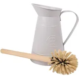 Redecker WC-Bürste in Metallkanne Weiß