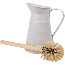 Redecker WC-Bürste in Metallkanne Weiß