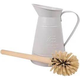 Redecker WC-Bürste in Metallkanne Weiß