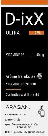 ixX Pharma D-ixX Ultra Vitamin D3 2000IE Tropfen Immunität & Knochen 10ml