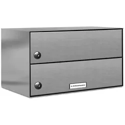 AL Briefkastensysteme 1 Fach Premium Edelstahl Durchwurf Briefkasten Anlage für Post Post A4, modern, robust, wetterfest, Artikelnummer: 132V1DZ1KS